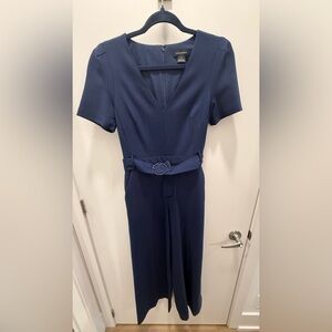 Club Monaco elegant Navy Blue Belted Romper Size XS